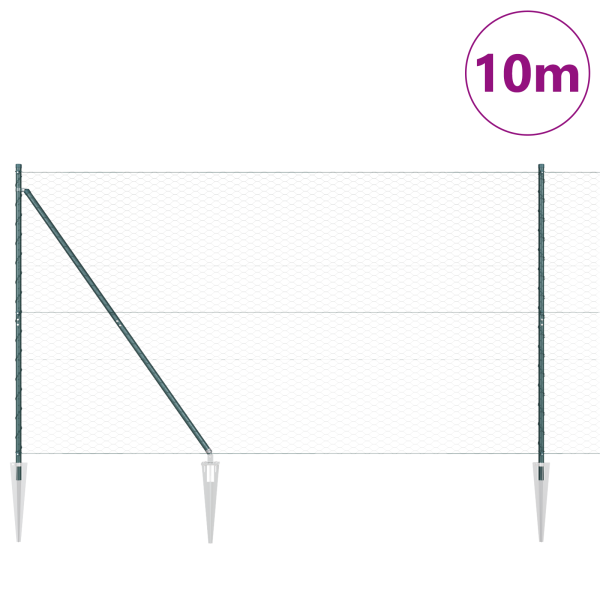 Cerca Hexagonal  Verde 1.5x10 m Aço M 3