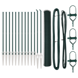 Juego de Cercas Set de 2 Verde Bosque H