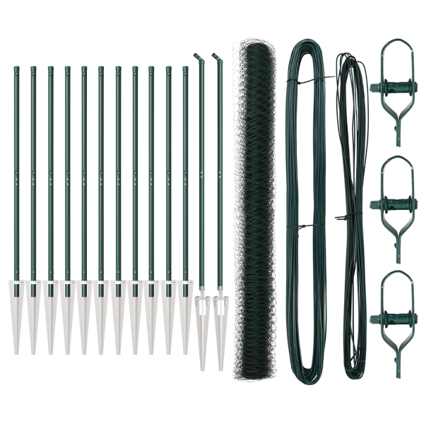 Cerca Hexagonal  Verde 1.6x25 m Aço M 2