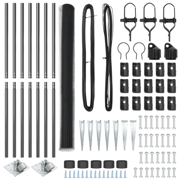 Cerca Hexagonal  Cinza 1.6x10 m Aço M 4