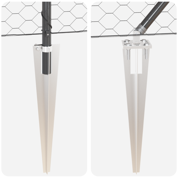 Cerca Hexagonal  Cinza 1.6 x 10 m Aço M 5