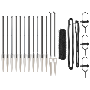 Conjunto de Cercas Conjunto de 2 Cinza Metal 25 x 0.5 m Durável H