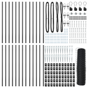 Cerca Hexagonal  Cinza 0.5x50 m Aço H