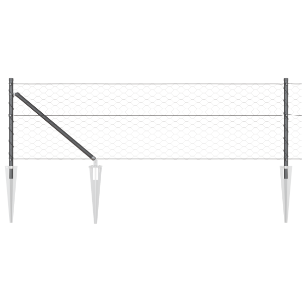 Cerca Hexagonal  Cinza 0.6x50 m Aço M 5