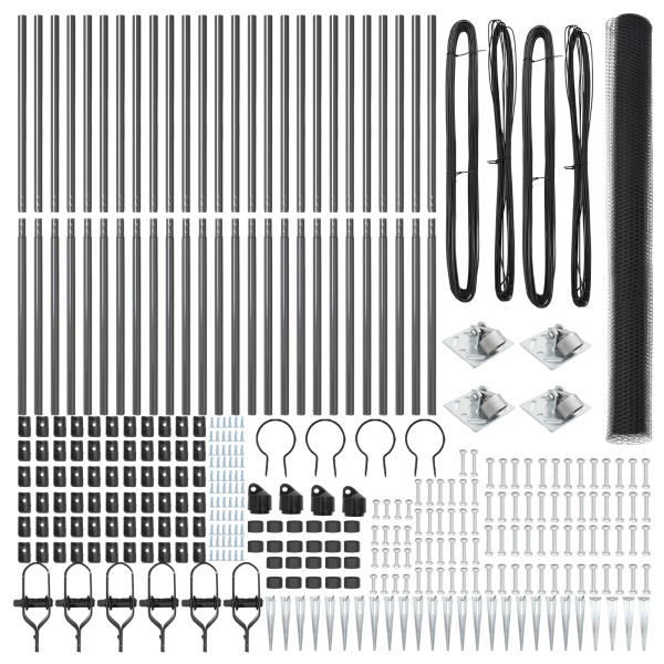 Cerca Hexagonal  Cinza 1.6x50 m Aço M 3