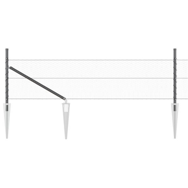 Cerca Hexagonal  Cinza 0.4x100 m Aço M 4