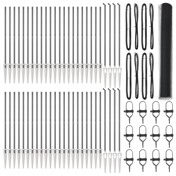 Cerca Hexagonal Cinza 1.2x100 m Aço M 2