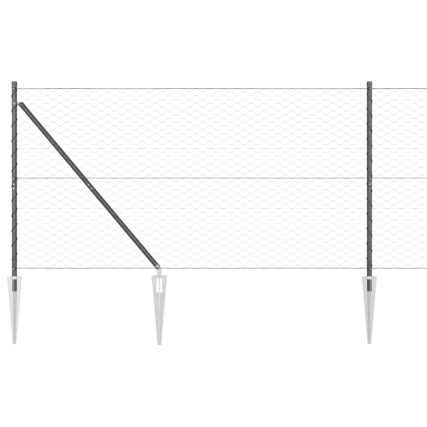 Cerca Hexagonal  Cinza 1.2x100 m Aço M 5
