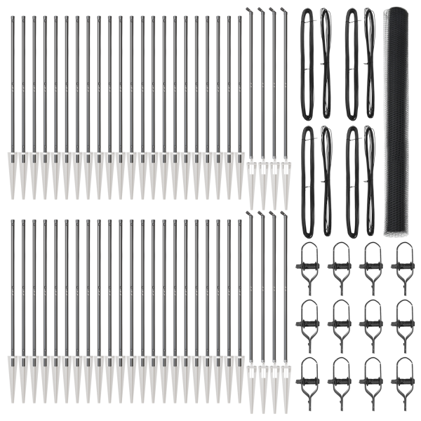 Cerca Hexagonal  Cinza 1.5x100 m Aço M 2