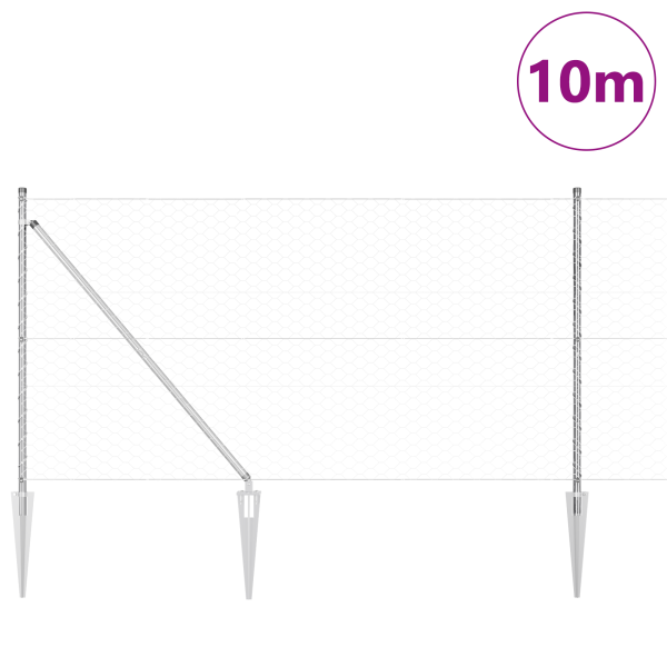 Cerca Hexagonal  1x10 m Aço Galvanizado M 3