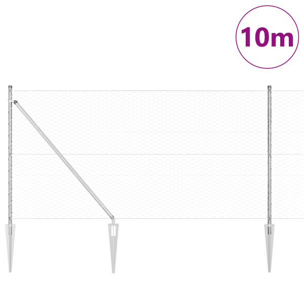 Cerca Hexagonal  1.4x10 m Aço Galvanizado M 3