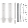 Set de Cercas  Set de 2 Acero galvanizado 25 metros Duradero 2