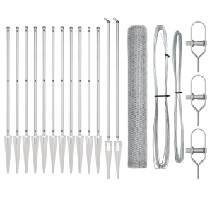 Conjunto de Cercas  Juego de 2 Acero Galvanizado 25 x 1.2 m H