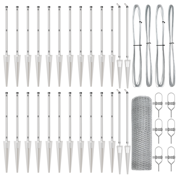 Cerca Hexagonal  0.5x50 m Aço Galvanizado M 2