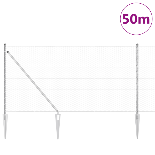 Cerca Hexagonal  1x50 m Aço Galvanizado M 3