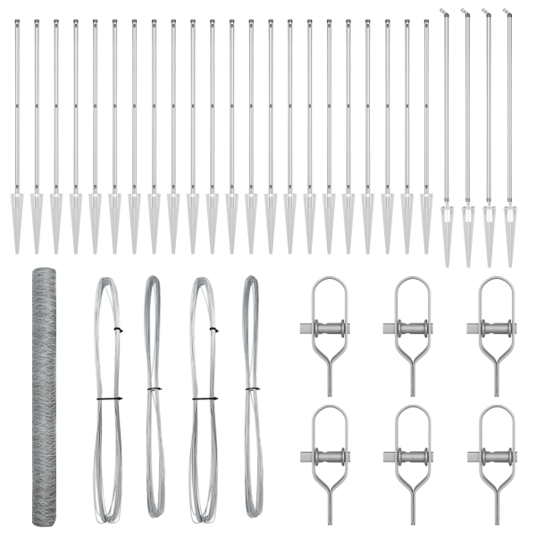 Cerca Hexagonal  1.6x50 m em Aço Galvanizado M 2