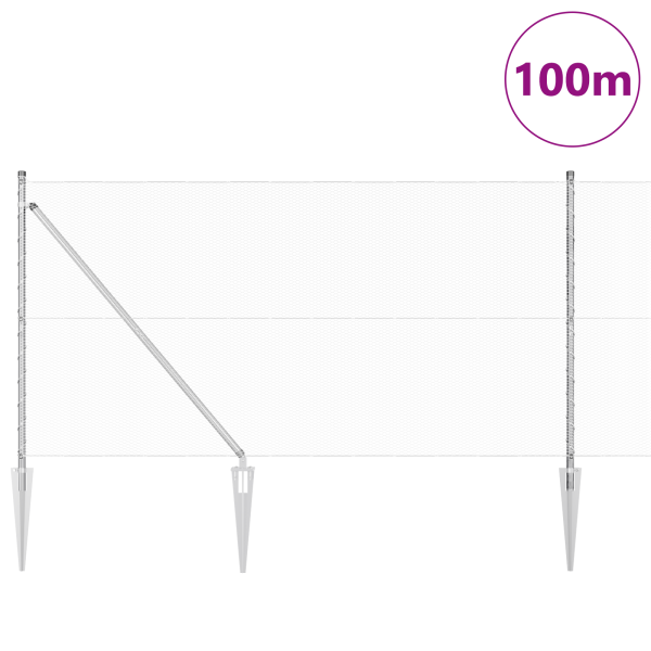 Cerca Hexagonal  1x100 m Aço Galvanizado M 3