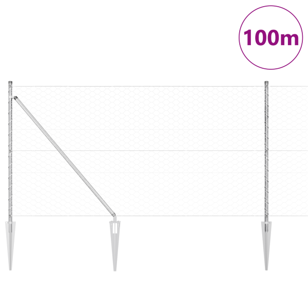 Cerca Hexagonal  1x100 m Aço Galvanizado M 3