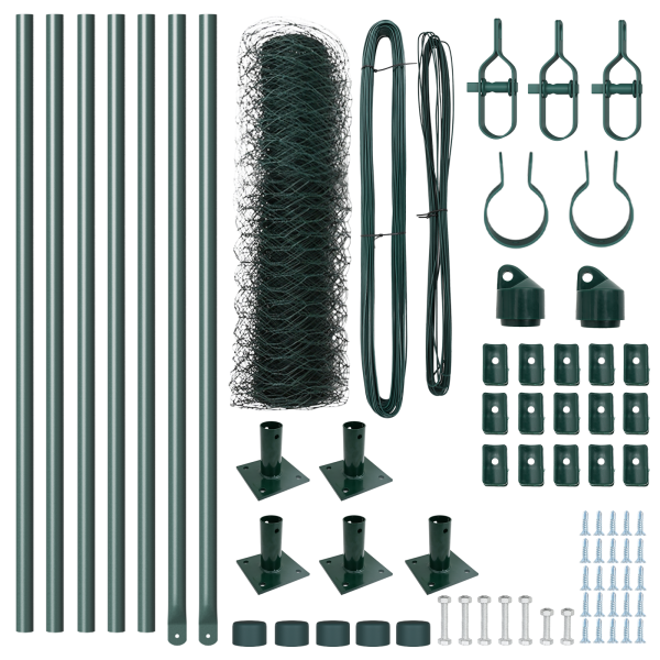 Cerca Hexagonal  Verde 0.4x10 m Aço M 4