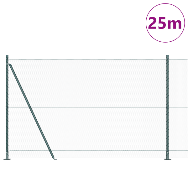 Conjunto de Cercas Conjunto de 2 Verde Metal. PVC 25 x 1.5 m M 3