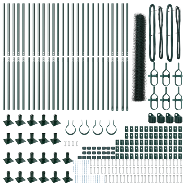 Cerca Hexagonal  Verde 1.2x50 m Aço M 4