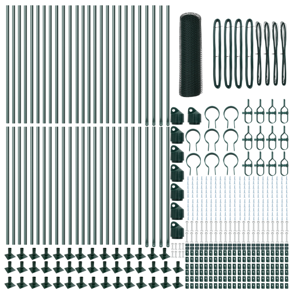Cerca Hexagonal Verde 0.4x100 m Aço M 4