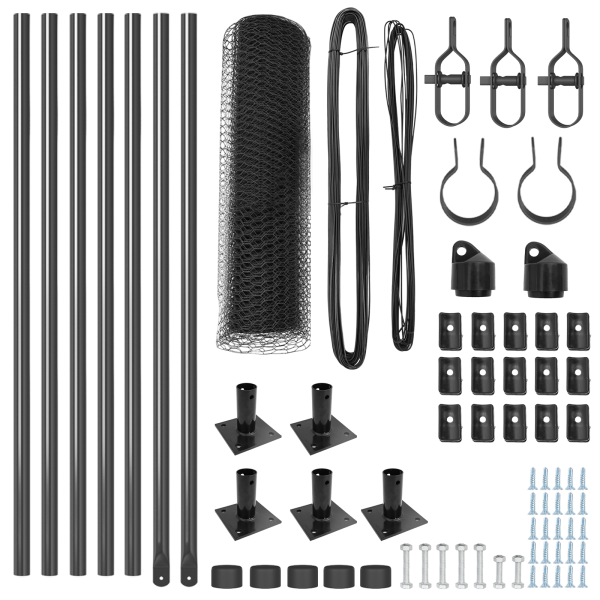 Cerca Hexagonal  Cinza 0.4x10 m Aço M 4
