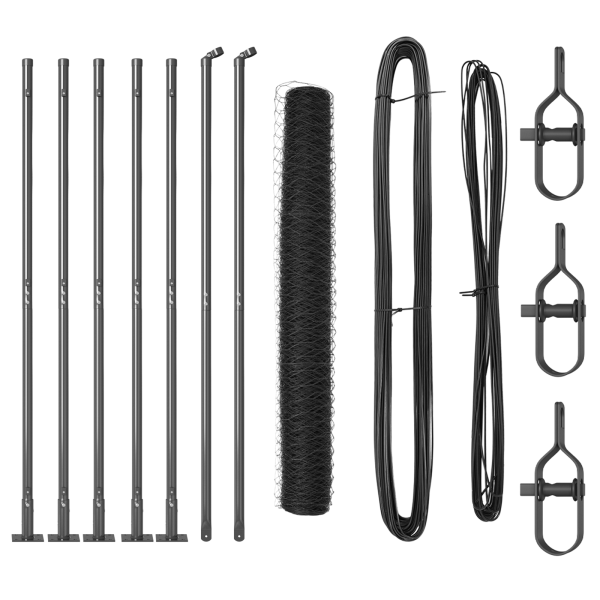 Cerca Hexagonal VidaXL Cinza 0.8x10 m Aço M 2