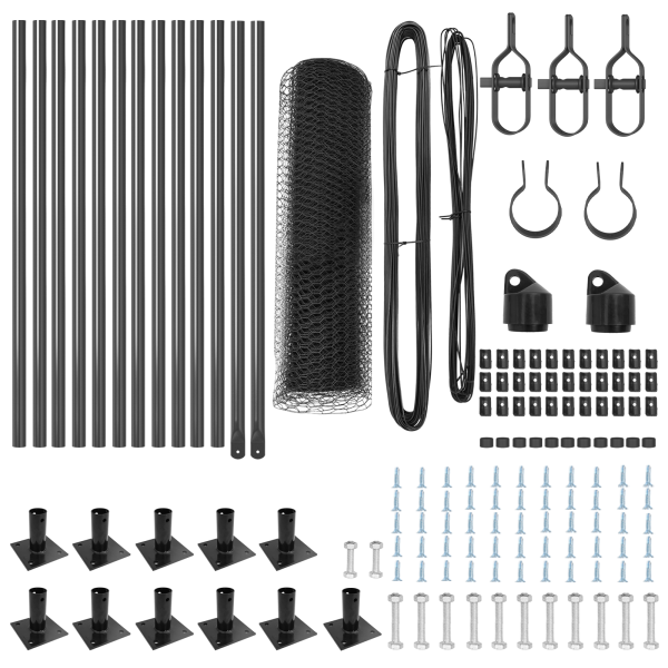 Conjunto de Cercas Conjunto de 2 Cinza Metal 25 x 0.5 m Durável M 4