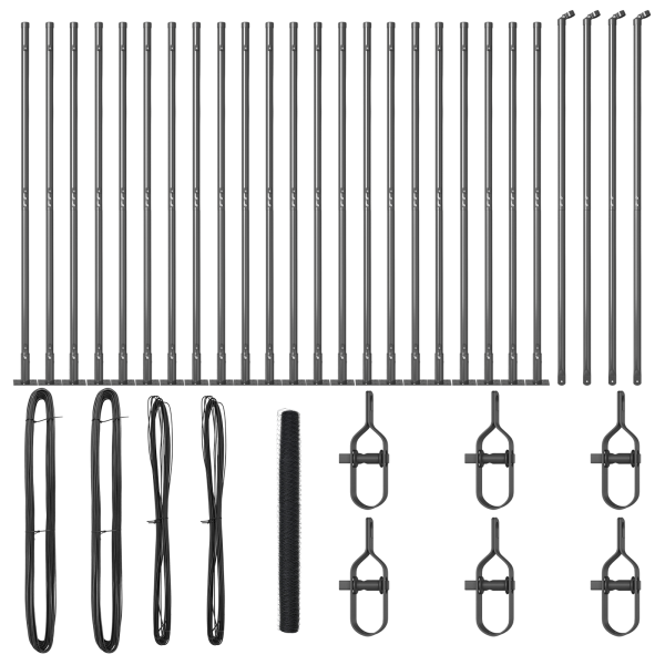 Cerca Hexagonal  Cinza 1.6x50 m Aço M 2