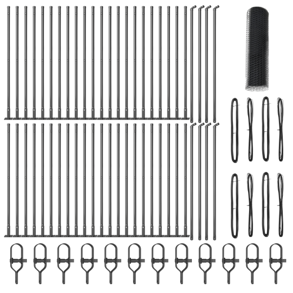 Cerca Hexagonal  Cinza 0.4x100 m Aço M 4