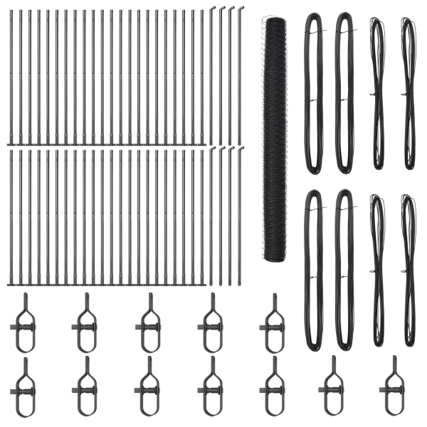 Cerca Hexagonal  Cinza 1.5 x 100 m Aço M 2