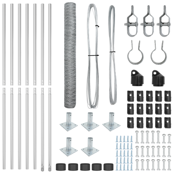 Cerca Hexagonal  1.2x10 m Aço Galvanizado M 4