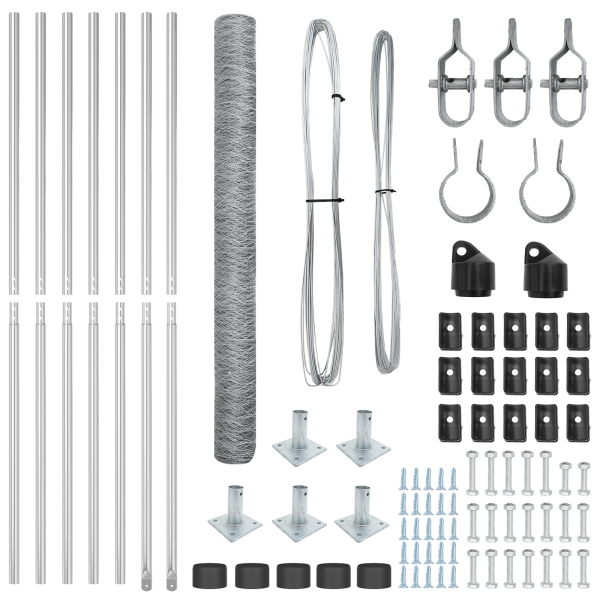 Cerca Hexagonal  1.4x10 m Aço Galvanizado M 4