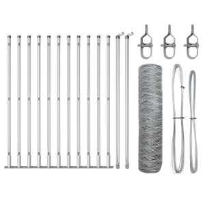 Conjunto de Cercas Conjunto de 2 Aço Galvanizado 25 x 0.5 m H