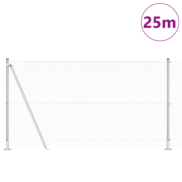 Juego de Cercas  Set de 2 Acero Galvanizado 25 x 1.2 m Duradero M 3