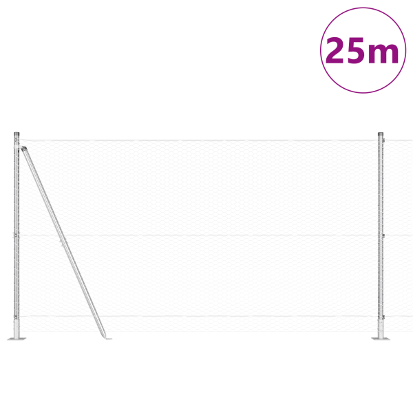Juego de Cercas Set de 2 Acero Galvanizado 25 x 1.2 m Duradero M 3