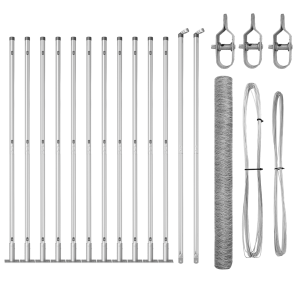 Conjunto de Cercas Set de 2 Acero galvanizado 25 x 1.5 m Duradero H