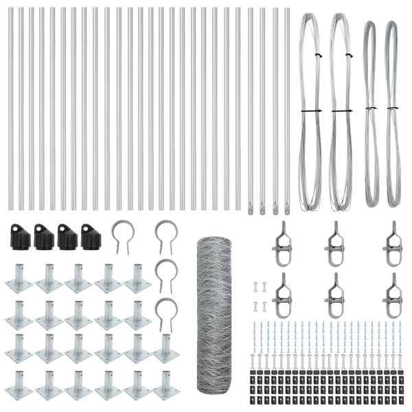 Cerca Hexagonal  0.6x50 m de Aço Galvanizado M 4