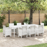 Mesa de Jardim  Branca 250x100x73 cm Polyrattan 1