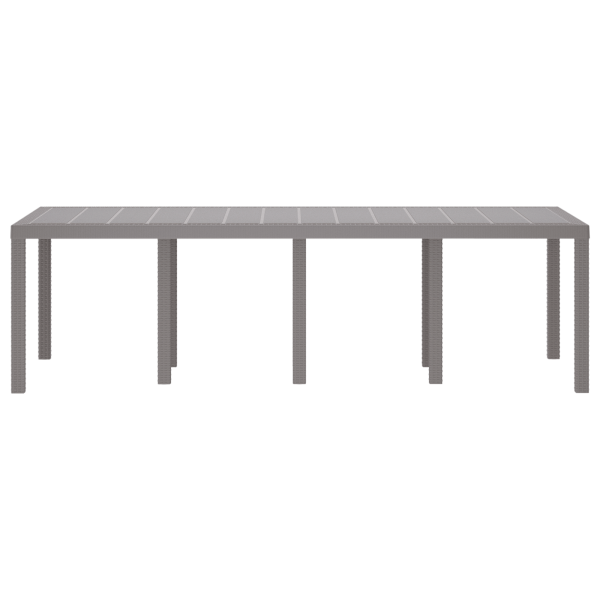 Mesa de Jardín Gris Claro 250x100x73 cm Poly Rattan.  Mesa de Jardín Gris Claro 100x100x73 cm Poly Rattan.  Mesa de Jardín Gris  M 4