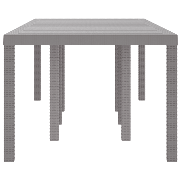 Mesa de Jardín Gris Claro 250x100x73 cm Poly Rattan.  Mesa de Jardín Gris Claro 100x100x73 cm Poly Rattan.  Mesa de Jardín Gris  M 5