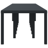 Mesa de Jardim  Antracite 400x100x73 cm Poly Rattan 5