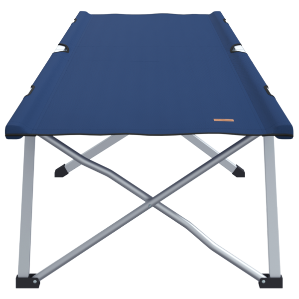 Cama de Camping Dobrável Azul Metal. Tecido Padrão Dobrável M 3