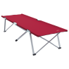 Cama de Camping Plegable Roja Metal y Tela Estándar Plegable 2