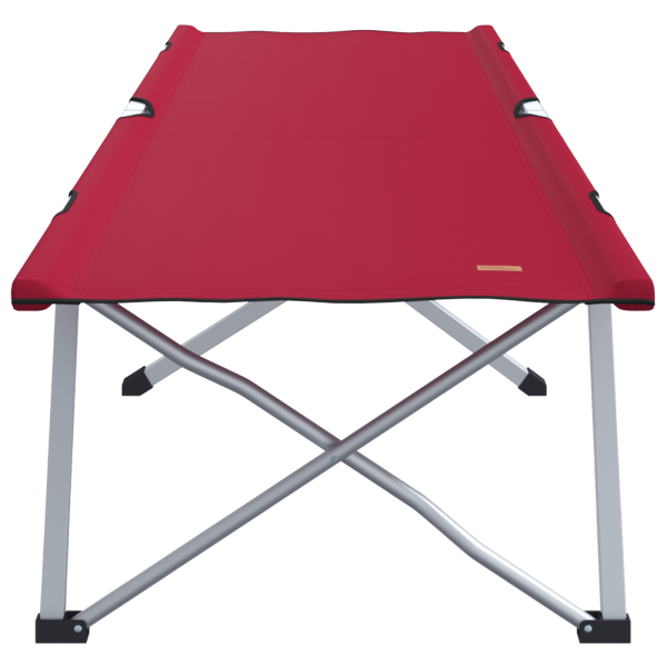 Cama de Camping Plegable Roja Metal y Tela Estándar Plegable M 3