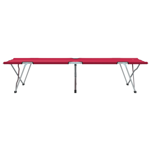 Cama de Camping Plegable Roja Metal y Tela Estándar Plegable M 5