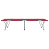 Cama de Camping Plegable Roja Metal y Tela Estándar Plegable 5