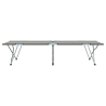 Cama de Camping Plegable Gris Aluminio Grande Plegable 5
