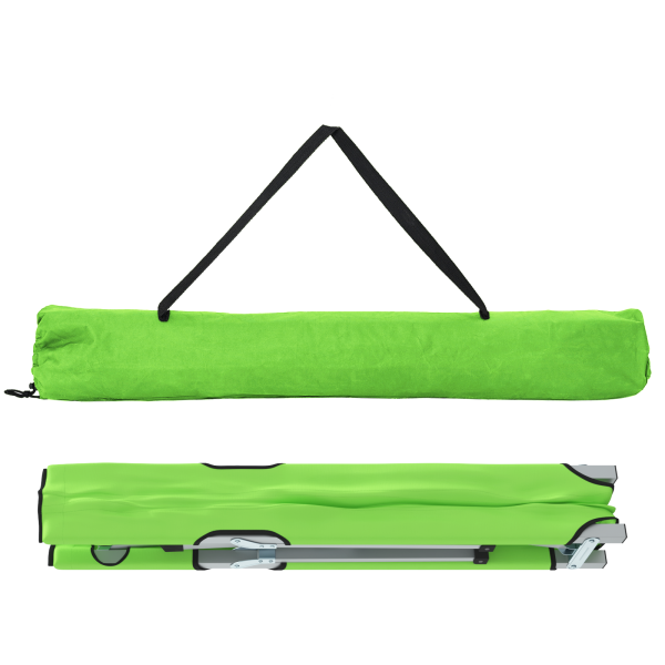 Cama de Camping Plegable Verde Oscuro Metal. Poliéster Individual M 4